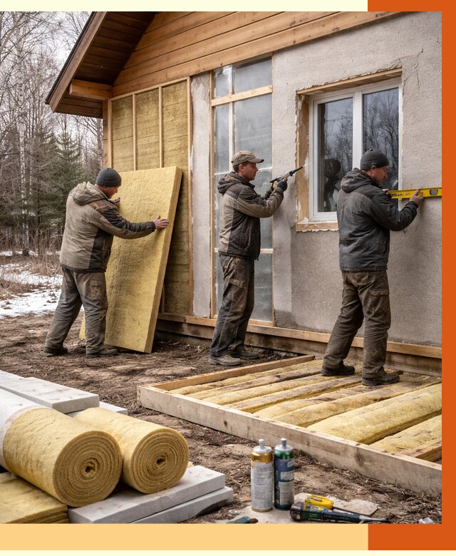 Утепление дачного дома в Красноярске от 4826 руб/м2 — недорого | ТепломастерКрс