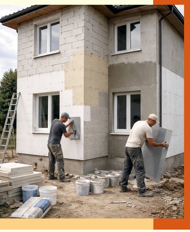Утепление дома из газобетона в Красноярске от 4267 руб./м² — заказать у ТепломастерКрс