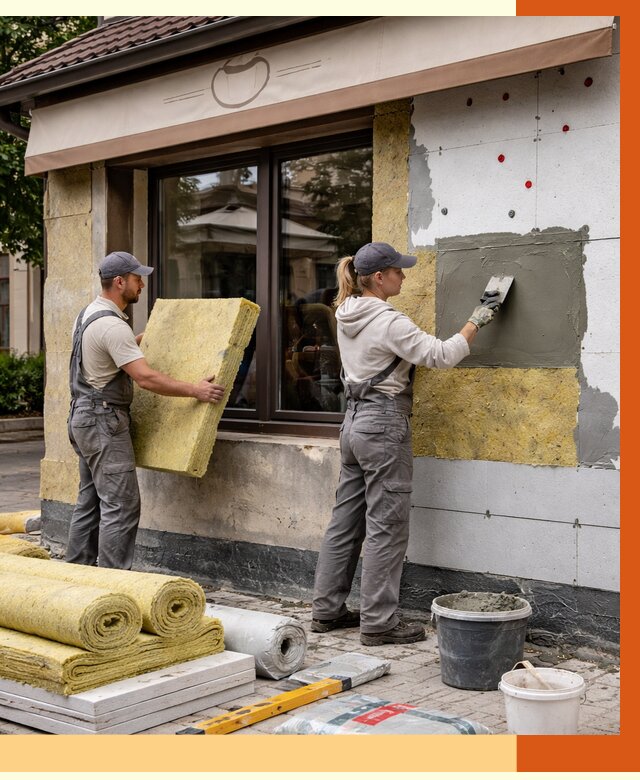 Утепление кафе в Красноярске от 4267 руб/м2 — комплексно под ключ | ТепломастерКрс